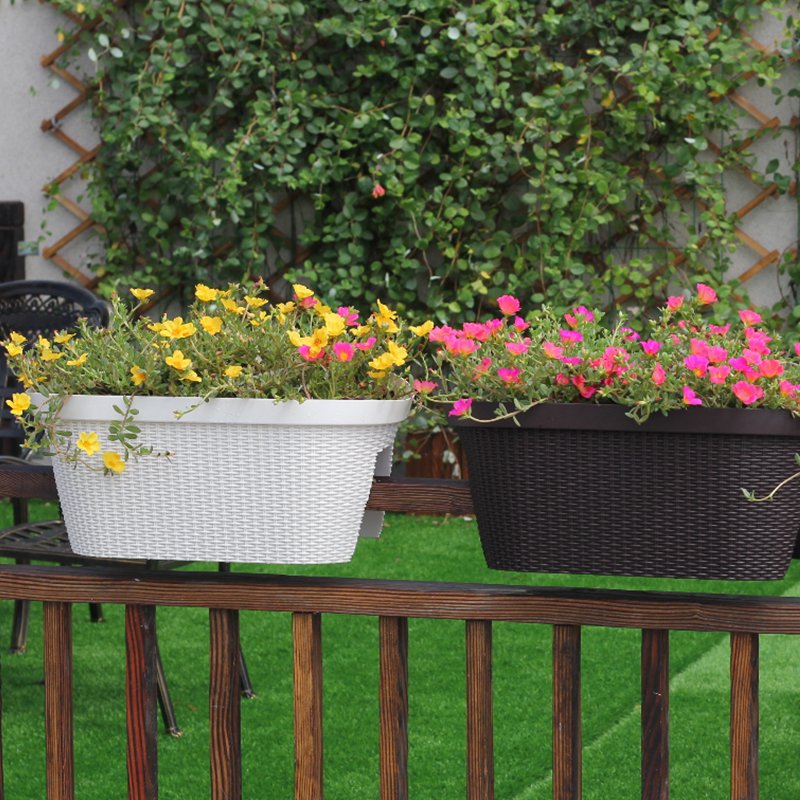QM-3 atmungsaktives rustikaler Rattan Blumentopf