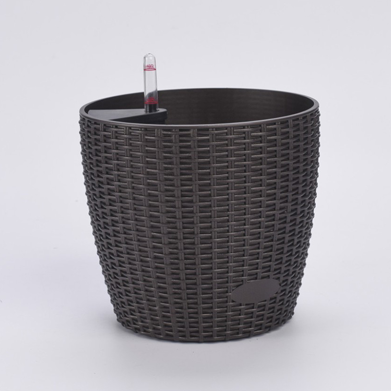 TB-3101/3102/3104/3105 Selbstwaterring rustikaler Rattan-Blütentopf