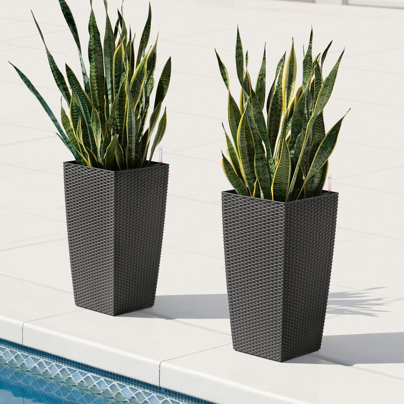 TB-03/04/05 Harmonischer schlanker Rattan Blumentopf