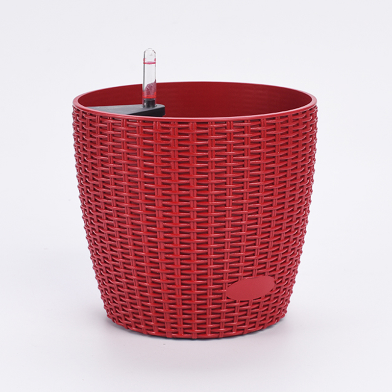 TB-3101/3102/3104/3105 Selbstwaterring rustikaler Rattan-Blütentopf