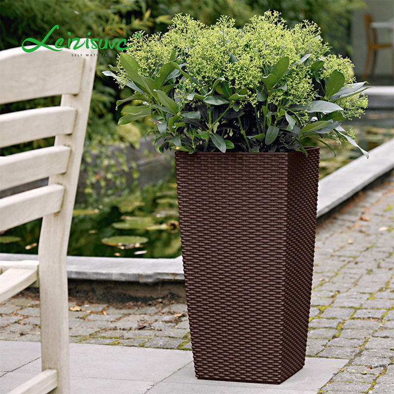 TB-03/04/05 Harmonischer schlanker Rattan Blumentopf