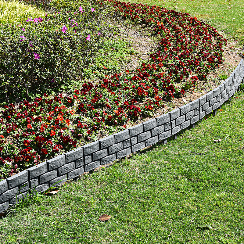 WL-008 steinartiger Plastikgartenzaun