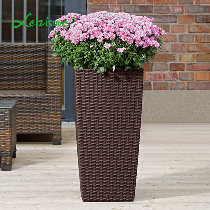 TB-03/04/05 Harmonischer schlanker Rattan Blumentopf