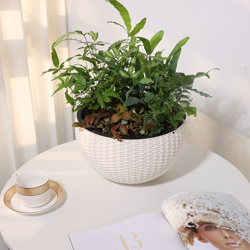 TB-07/08 einzigartiger exquisiter Rattan-Blumentopf