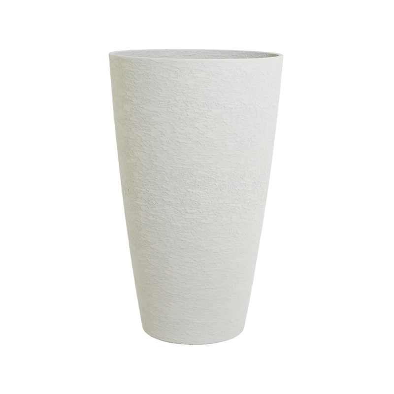 Gipsähnlicher, massiver runder Blumentopf