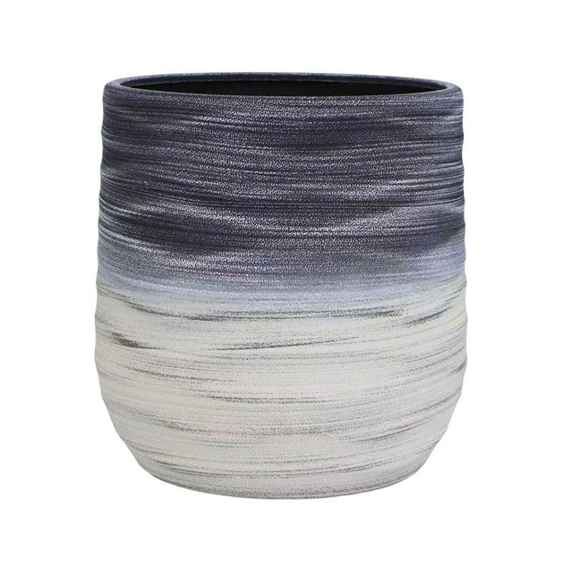 Wellenförmiger, bodenstehender dekorativer Blumentopf