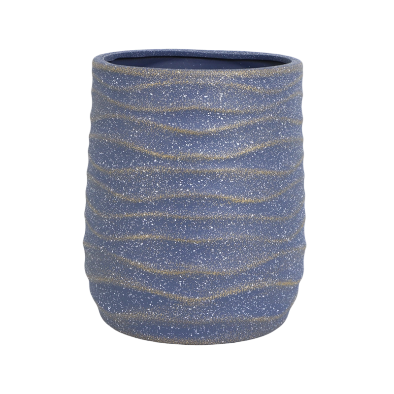 Wellenförmiger, bodenstehender dekorativer Blumentopf